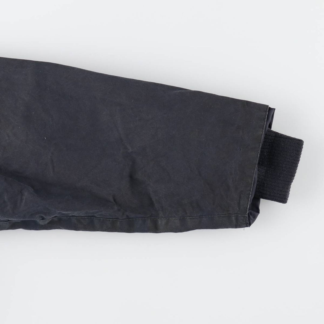 90'S Barbour Bedale Old 3 Warrant Waxed Cotton Oiled Jacket Made in the UK C44 Men's L Size Vintage cotton navy blue type Vintage Second Hand