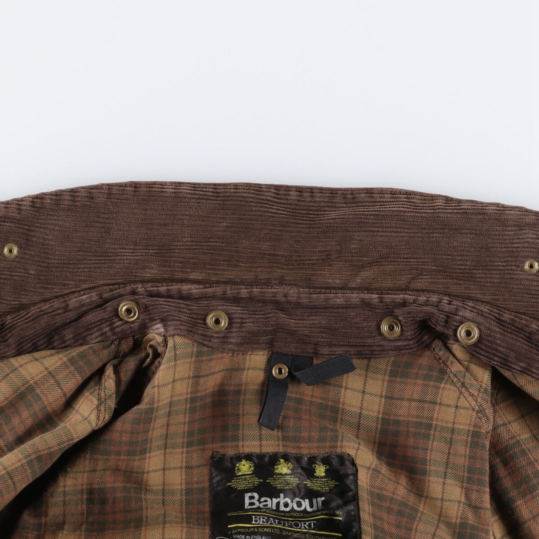 80s-90'S Barbour Beaufort Old 3 Warrant Oiled Hunting Jacket Made in England C46 Men's XL equivalent Vintage /eaa506641