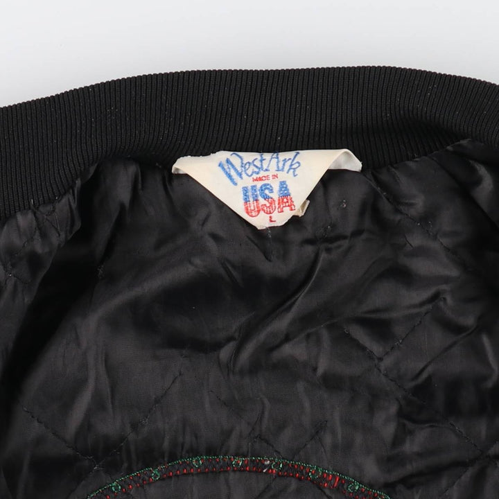 80s~90'S WEST ARK Chain Embroidery Nylon Stadium Jacket Award Jacket Varsity Jacket Made in USA Men's L size /eaa506664