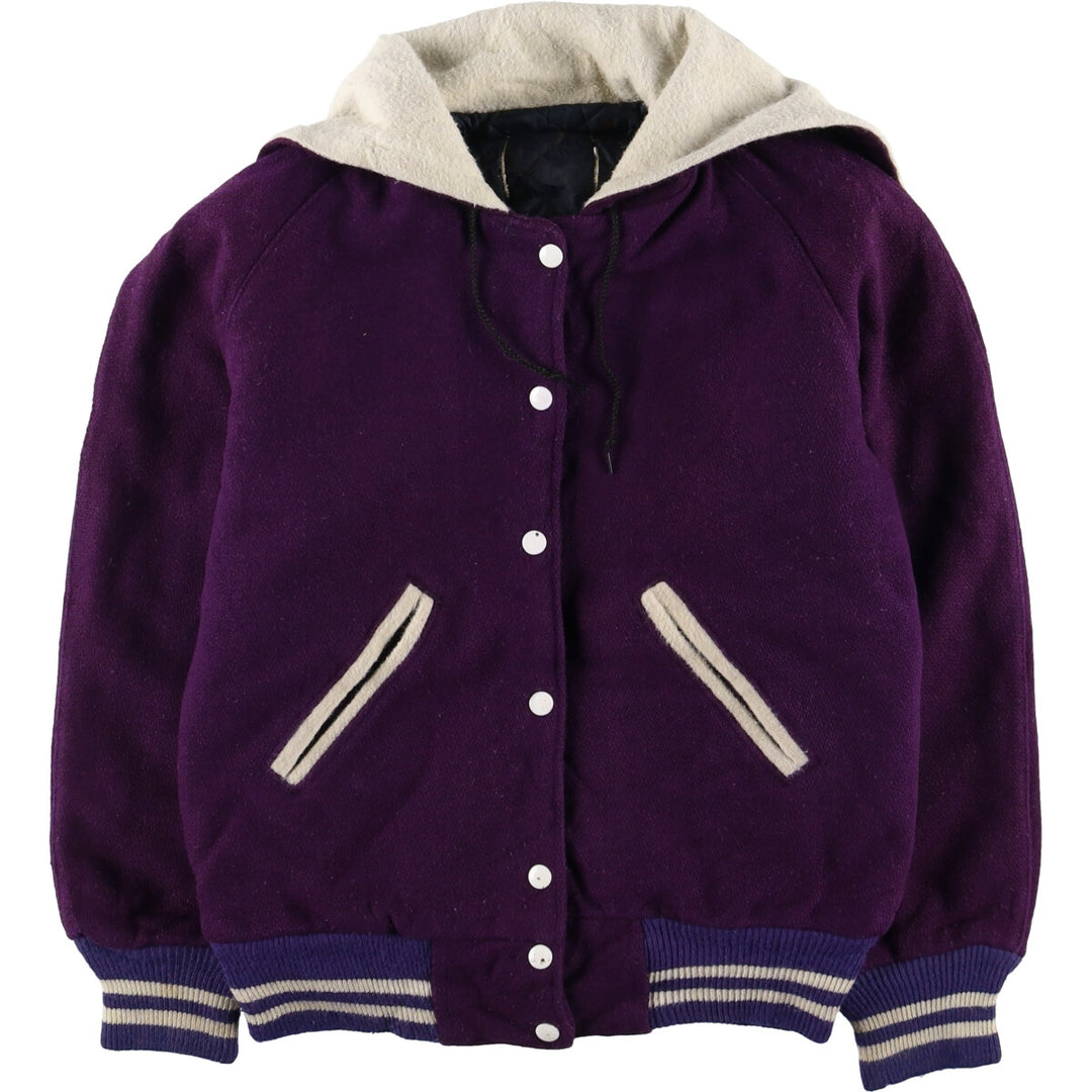 Hooded sailor collar wool varsity jacket award jacket varsity jacket women's size M vintage /eaa506683