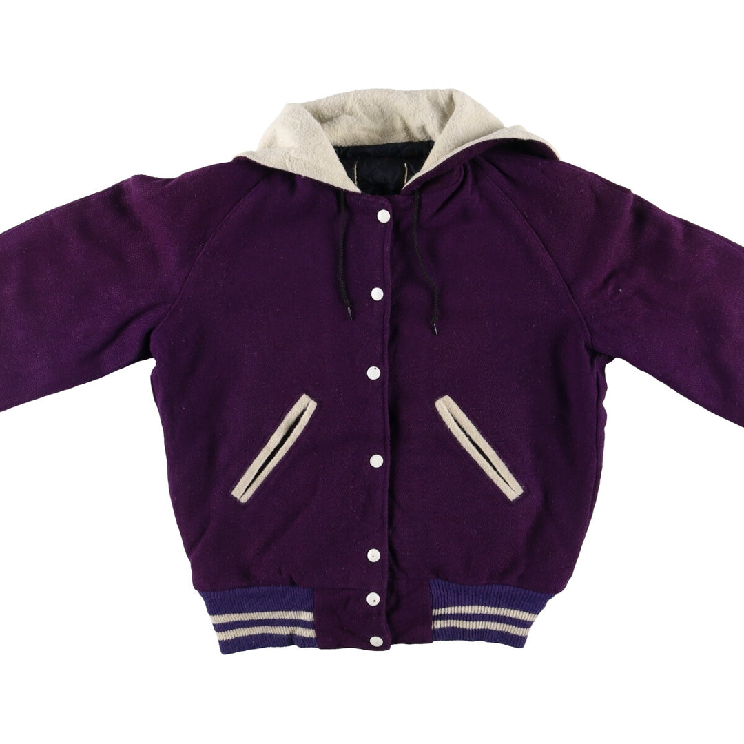 Hooded sailor collar wool varsity jacket award jacket varsity jacket women's size M vintage /eaa506683