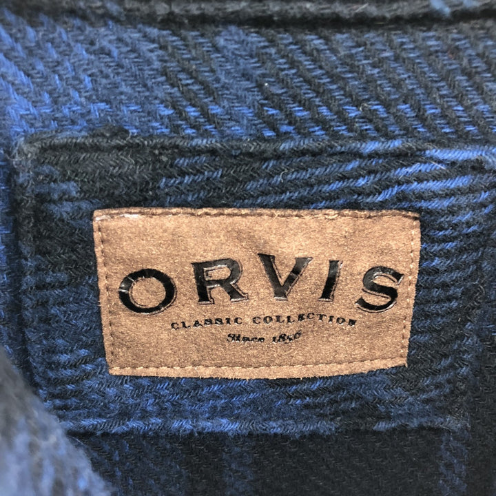 ORVIS Ombre Check Long Sleeve Heavy Flannel Check Shirt Men's M Size / eaa506708