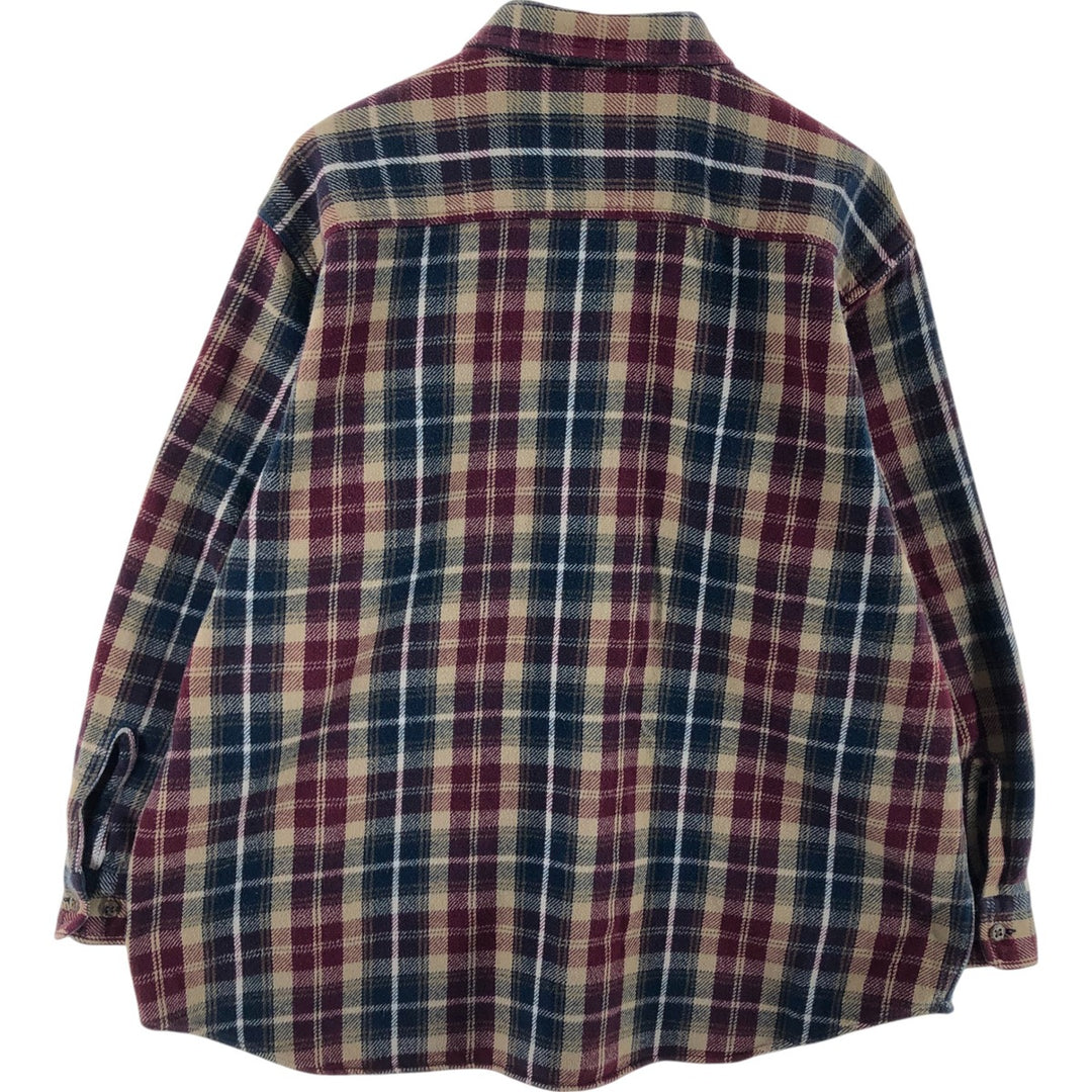 90s~00'S St. John's Bay Long Sleeve Heavy Flannel Check Shirt Men's XXL Vintage /eaa506712