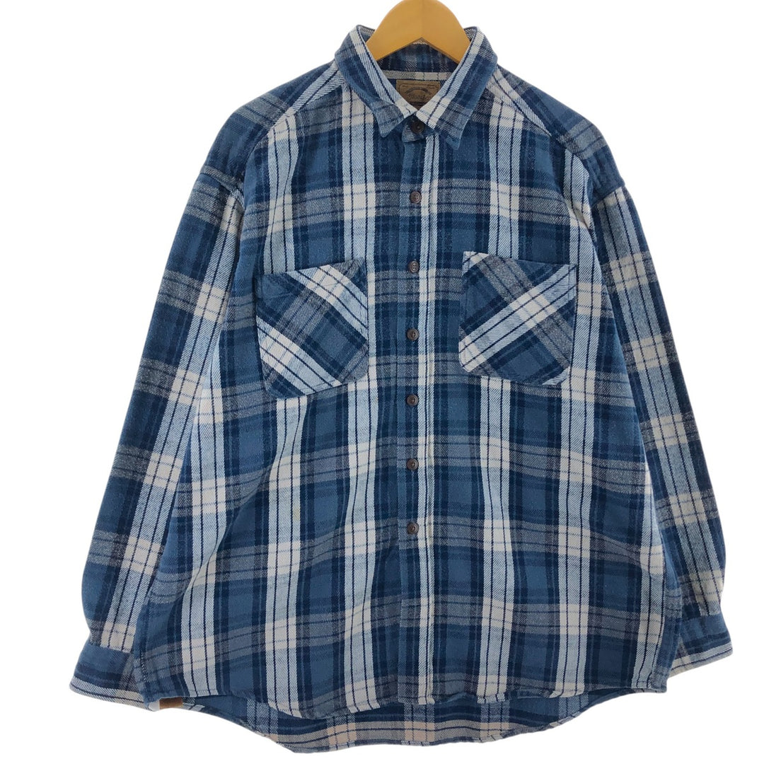 90s~00'S St. John's Bay Long Sleeve Heavy Flannel Check Shirt Men's XL Vintage /eaa506715