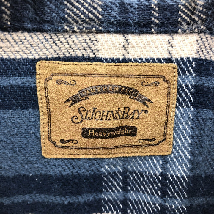 90s~00'S St. John's Bay Long Sleeve Heavy Flannel Check Shirt Men's XL Vintage /eaa506715