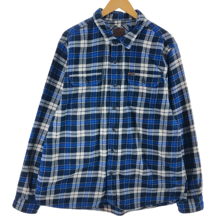 ORVIS Long Sleeve Heavy Flannel Check Shirt Men's XXL / eaa506716