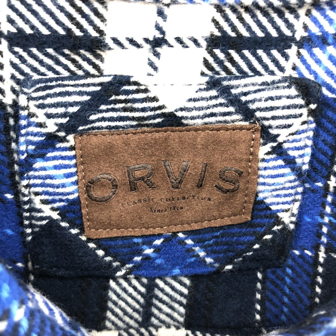 ORVIS Long Sleeve Heavy Flannel Check Shirt Men's XXL / eaa506716