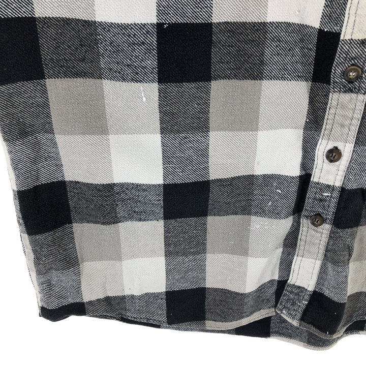 90'S WINTER RUN Long Sleeve Heavy Flannel Check Shirt Men's XXL Vintage /eaa506717