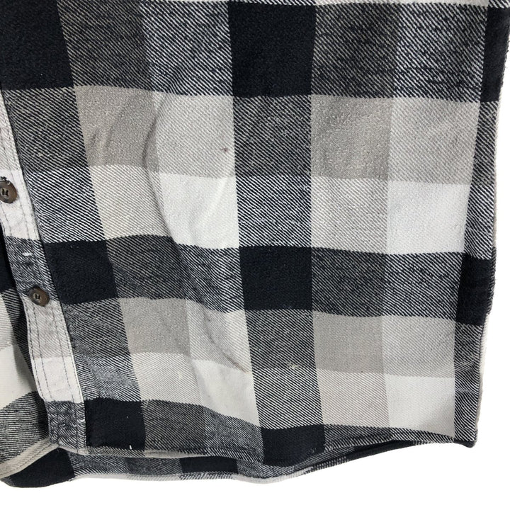 90'S WINTER RUN Long Sleeve Heavy Flannel Check Shirt Men's XXL Vintage /eaa506717