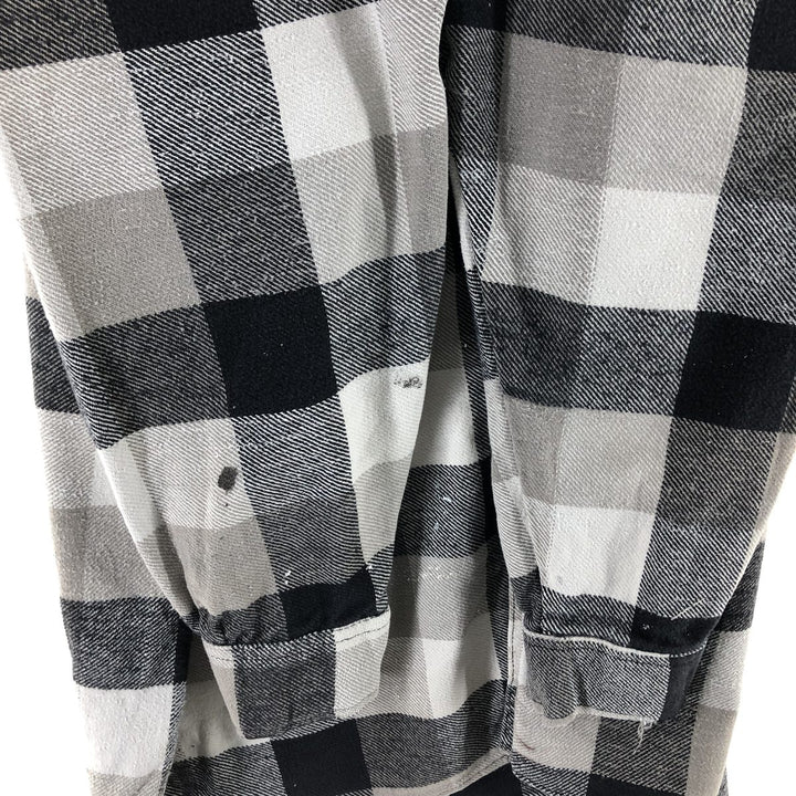 90'S WINTER RUN Long Sleeve Heavy Flannel Check Shirt Men's XXL Vintage /eaa506717