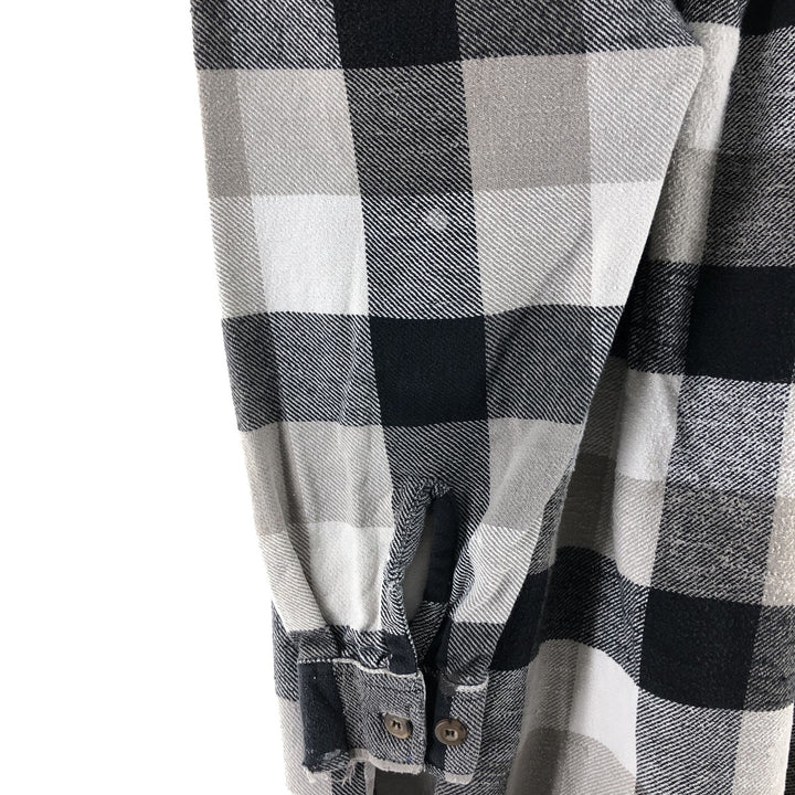 90'S WINTER RUN Long Sleeve Heavy Flannel Check Shirt Men's XXL Vintage /eaa506717