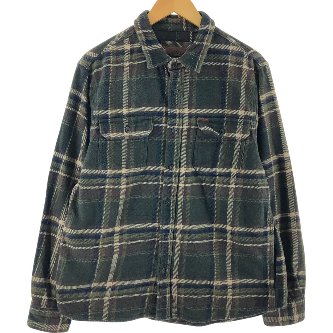 ORVIS Long Sleeve Heavy Flannel Check Shirt Men's Size L / eaa506718