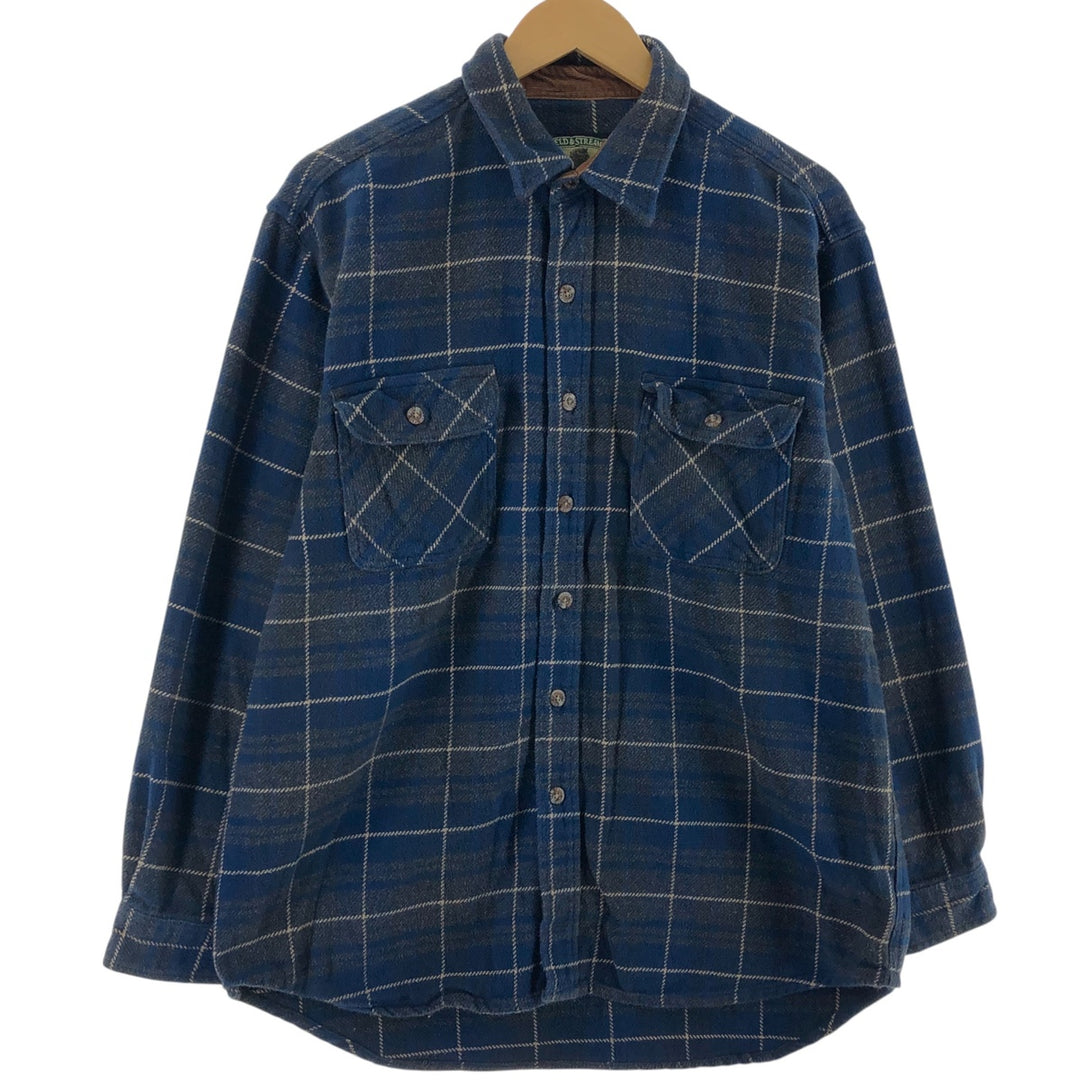 FIELD and STREAM Long Sleeve Heavy Flannel Check Shirt Men's L /eaa506727