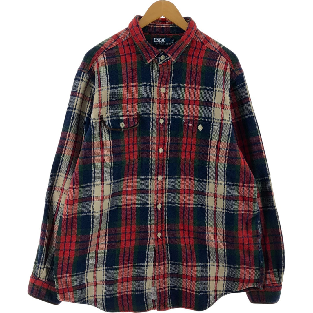 Ralph Lauren POLO by Ralph Lauren Long Sleeve Light Flannel Check Shirt Men's XXL / eaa506731