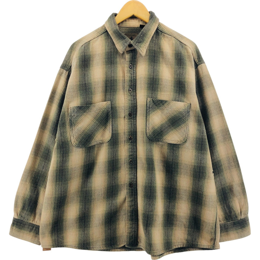 90s~00'S St. John's Bay Long Sleeve Flannel Check Shirt Men's XL Vintage /eaa506733