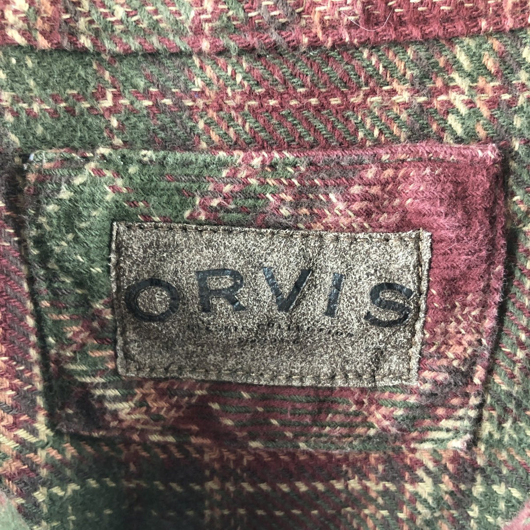 ORVIS Long Sleeve Flannel Check Shirt Men's XL /eaa506746