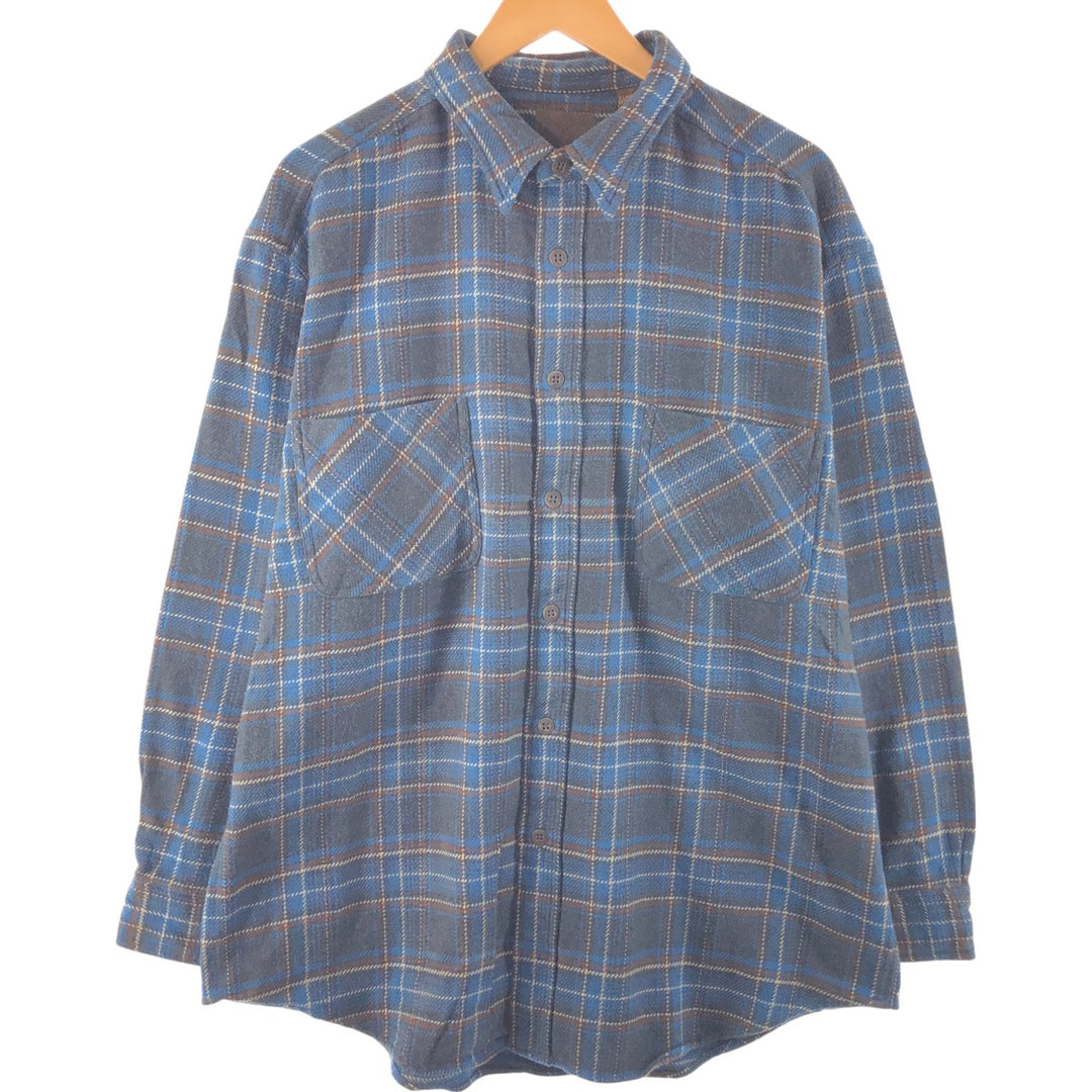 90s~00'S St. John's Bay Long Sleeve Light Nell Check Shirt Men's XL Vintage /eaa506750