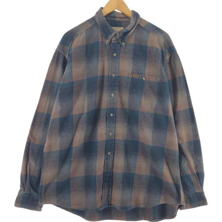 WOOLRICH Ombre Check Long Sleeve Light Flannel Check Shirt Men's XL Size / eaa506754