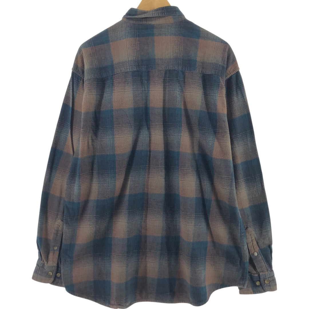 WOOLRICH Ombre Check Long Sleeve Light Flannel Check Shirt Men's XL Size / eaa506754