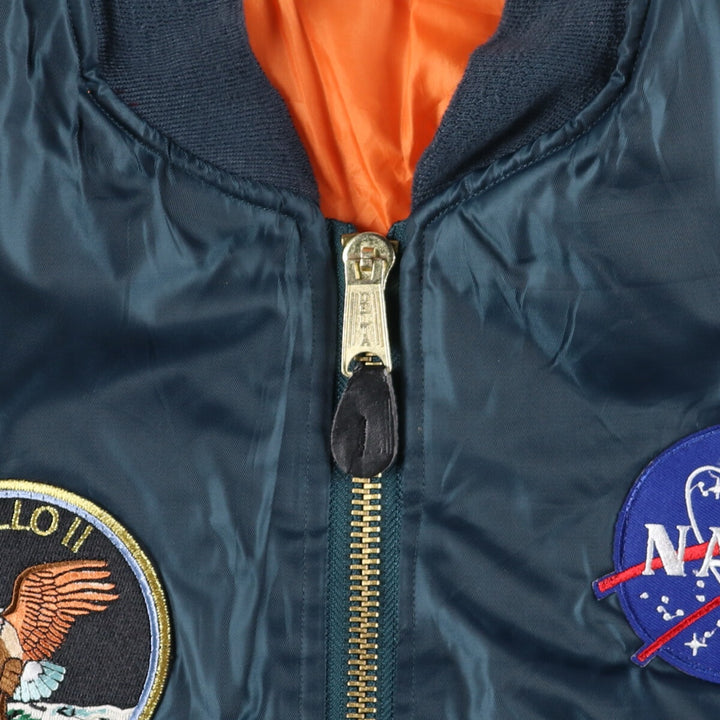 Civilian product NASA Nasa padded MA-1 type military flight jacket men's size L equivalent /eaa506794