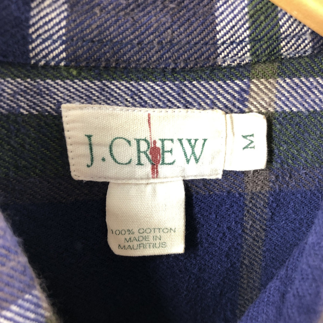 90'S J.Crew Tartan Check Long Sleeve Button Down Flannel Check Shirt Men's Medium Vintage /eaa506805