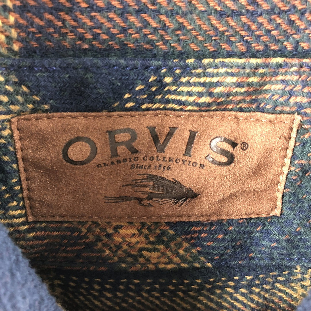 ORVIS Long Sleeve Flannel Check Shirt Men's Size L /eaa506810