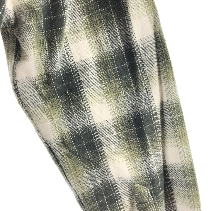 ST JOHN'S BAY Ombre Check Long Sleeve Flannel Check Shirt Box Shirt Men's L size /eaa506811