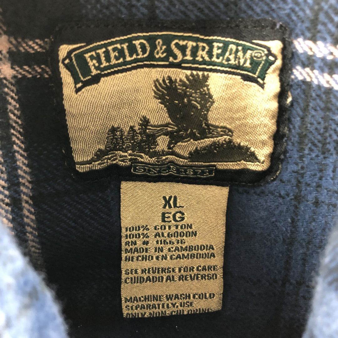 FIELD AND STREAM Tartan Check Long Sleeve Flannel Check Shirt Men's XL /eaa506812