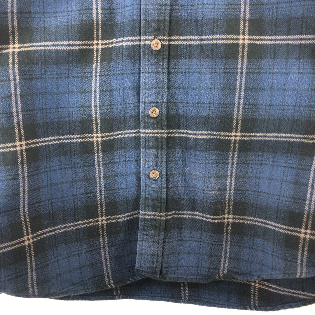 FIELD and STREAM Tartan Check Long Sleeve Flannel Check Shirt Men's L size /eaa506813