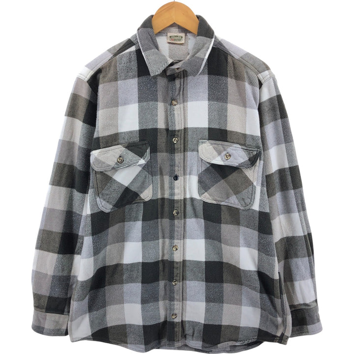 90'S Five Brother Long Sleeve Heavy Flannel Check Shirt Men's L Size Vintage /eaa506818