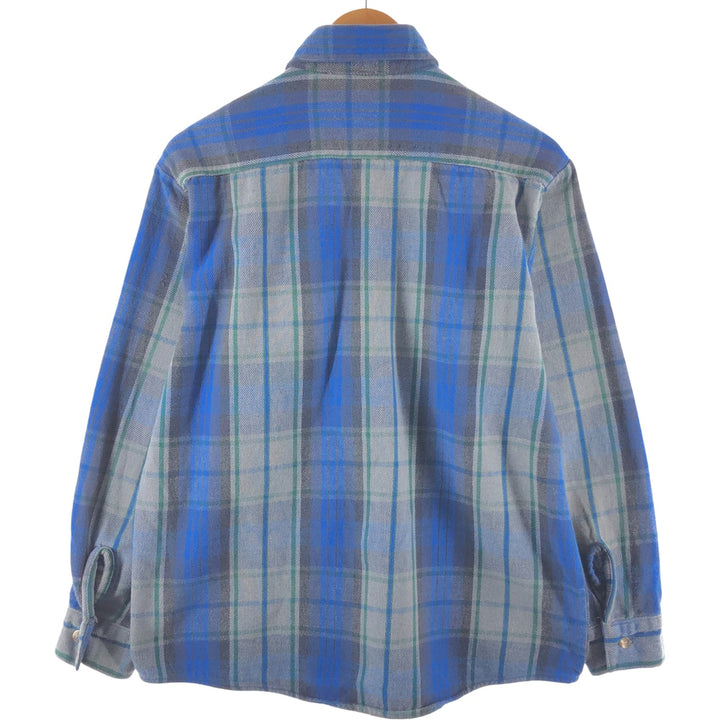 90'S Five Brother Tartan Check Long Sleeve Flannel Check Shirt Men's Size L Vintage /eaa506819