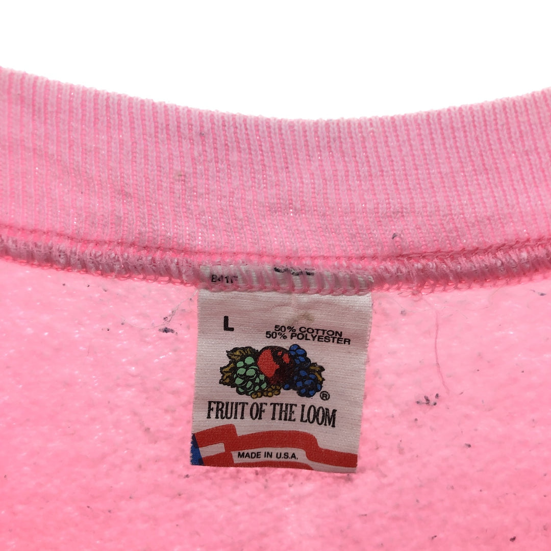 80'S Fruit of the Loom Dog Print Sweatshirt, Made in USA, Men's L Size, Vintage /eaa507007