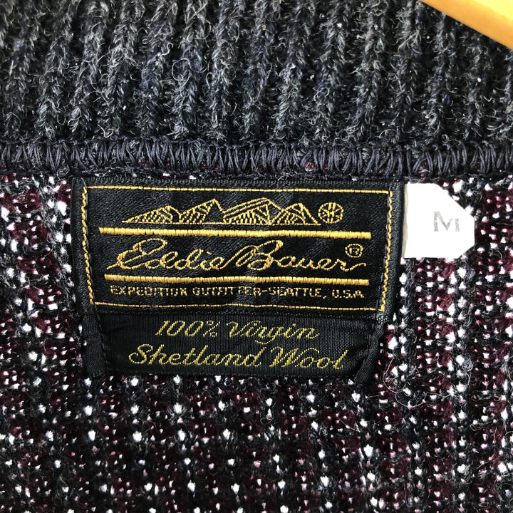 80s-90'S Eddie Bauer Black Tag Wool Knit Cardigan Men's M Size Vintage / eaa507013