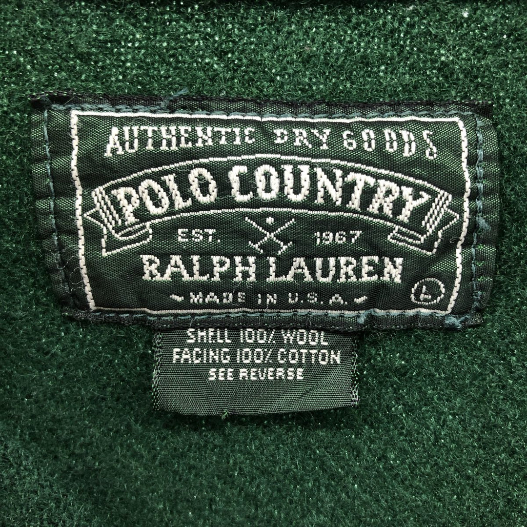 Vintage 80s-90'S Ralph Lauren POLO COUNTRY wool box shirt made in USA, size L for men / eaa507067