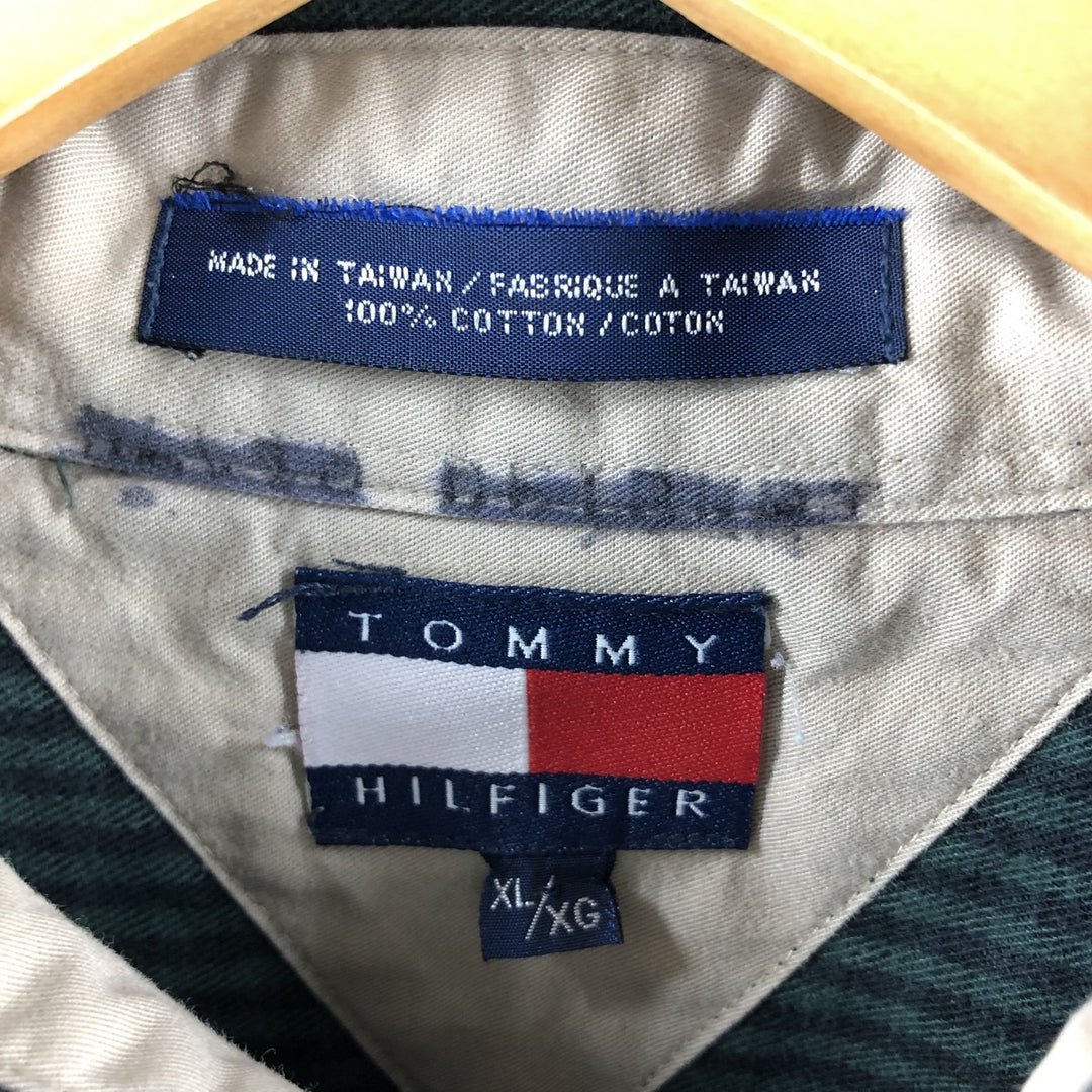 90s~ Tommy Hilfiger Long Sleeve Button-Down Striped Shirt Men's XL Vintage /eaa507098