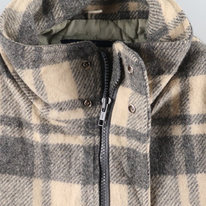 80'S WOOLRICH Check Pattern Stand Collar Padded Wool Blouson Men's XL Vintage /eaa507142