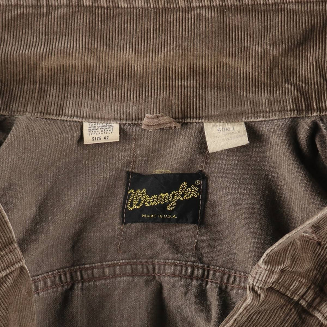 70'S Wrangler 50MJ G-Jean type corduroy jacket, men's size M, vintage / eaa507164