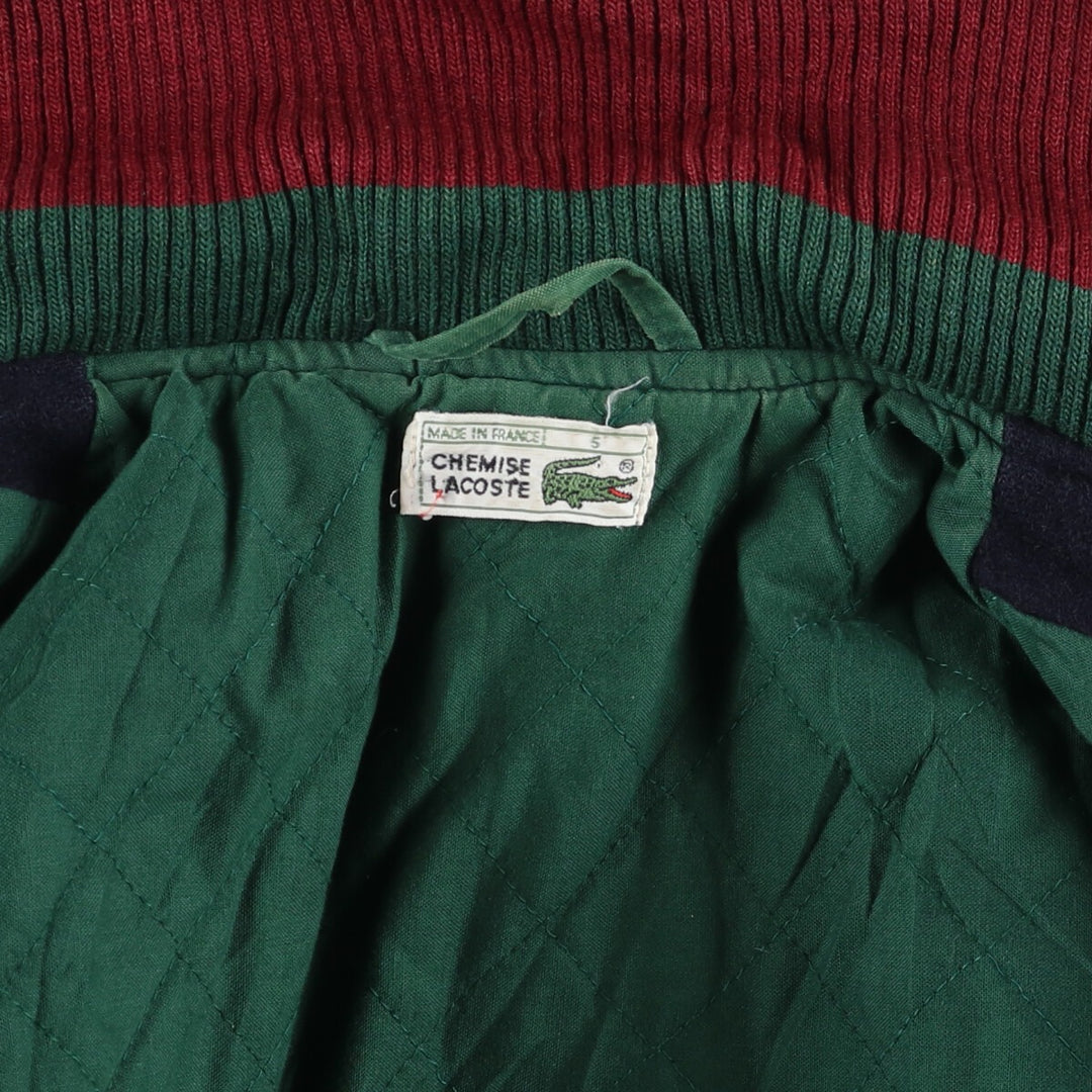 80'S Lacoste LACOSTE CHEMISE French Lacoste wool blouson made in France men's size L vintage /eaa507174