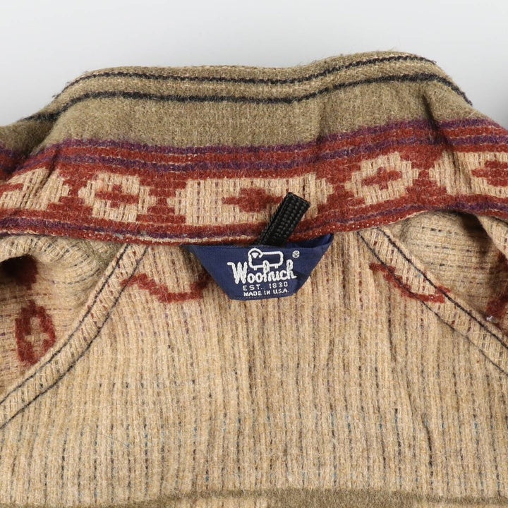 80'S WOOLRICH Native Pattern wool blouson made in USA, men's size L, vintage /eaa507187