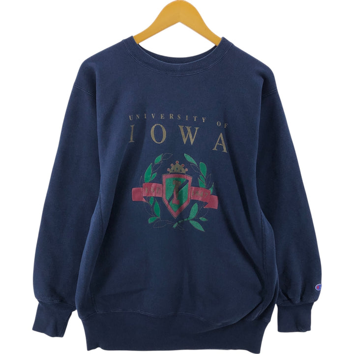 90'S REVERSE WEAVE Reverse Weave Embroidered Tag University of Iowa College Sweatshirt Trainer Made in USA Men's XL /eaa507286