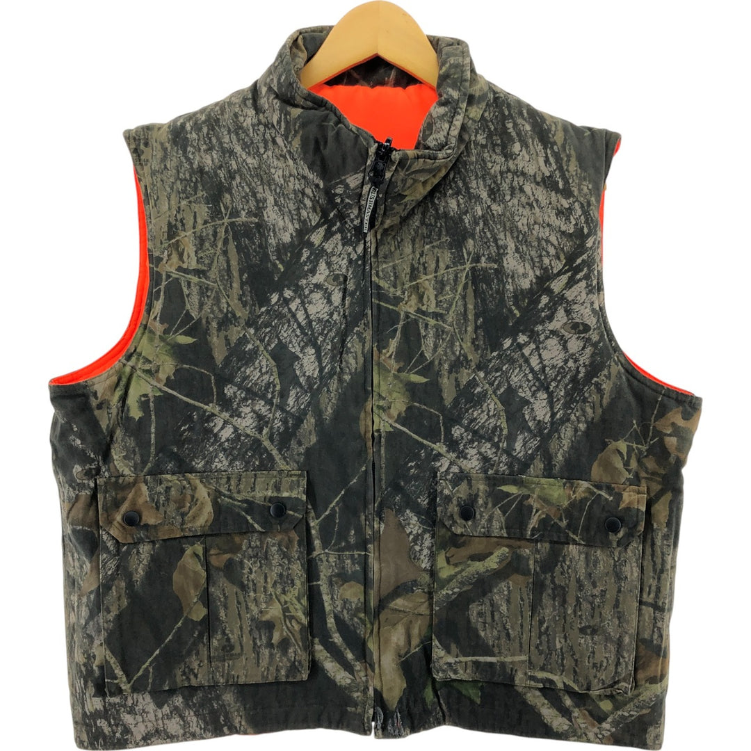 BUSHMASTER Camouflage Pattern Real Tree Camo Reversible Padded Vest Men's Size L Vintage /eaa507358