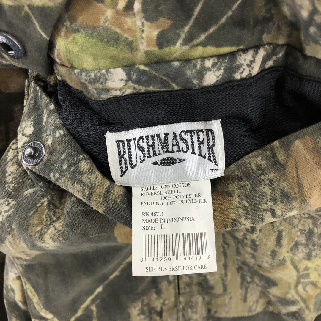 BUSHMASTER Camouflage Pattern Real Tree Camo Reversible Padded Vest Men's Size L Vintage /eaa507358