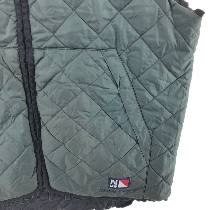 90'S NAUTICA Reversible Quilted Vest Men's M Size Vintage / eaa507360