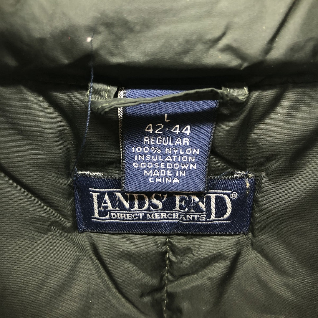 90s~00'S LANDS' END Goose Down Vest Men's L Size Vintage /eaa507368