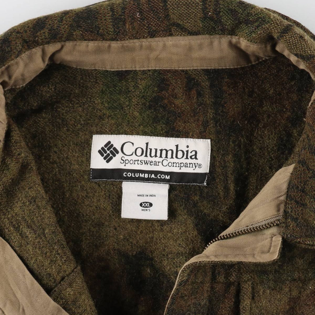 00'S Columbia Camouflage Pattern Real Tree Camo Wool Jacket Men's XXL / eaa507410