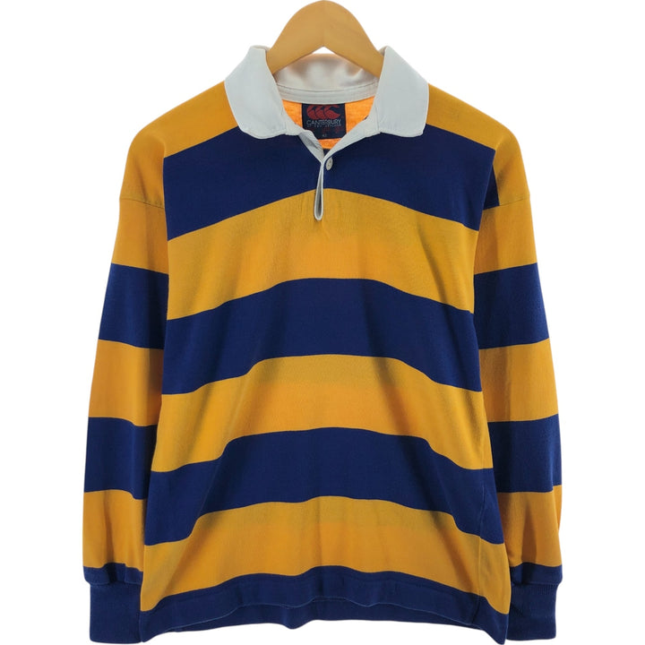 90'S Canterbury of New Zealand Striped Pattern Long Sleeve Rugby Shirt Men's Size L Vintage /eaa507444