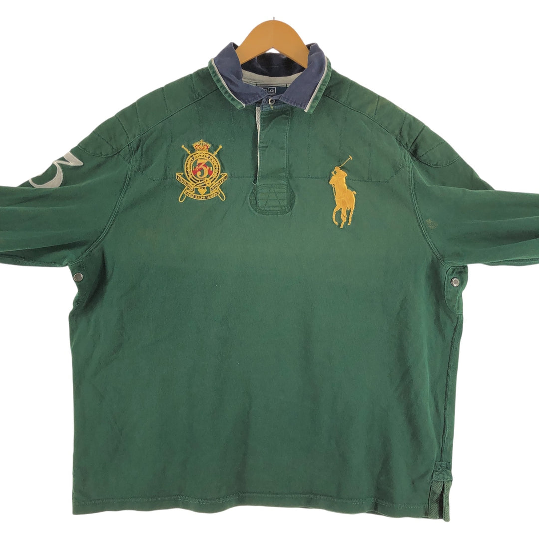 Ralph Lauren POLO by Ralph Lauren CUSTOM FIT Big Pony Long Sleeve Rugby Shirt Men's XXL / eaa507445