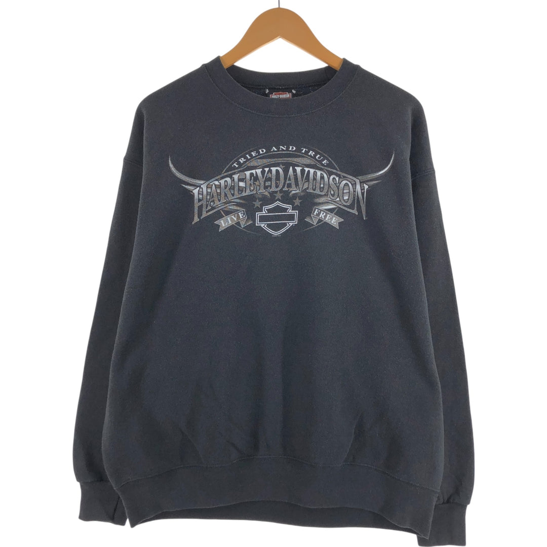 00'S Harley Davidson Eagle Pattern Advertising Sweatshirt Trainer Men's XL size /eaa507458