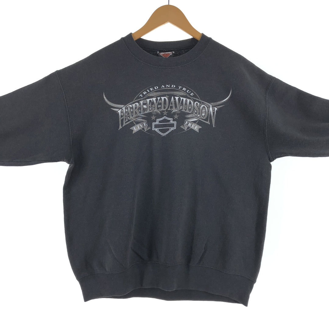 00'S Harley Davidson Eagle Pattern Advertising Sweatshirt Trainer Men's XL size /eaa507458