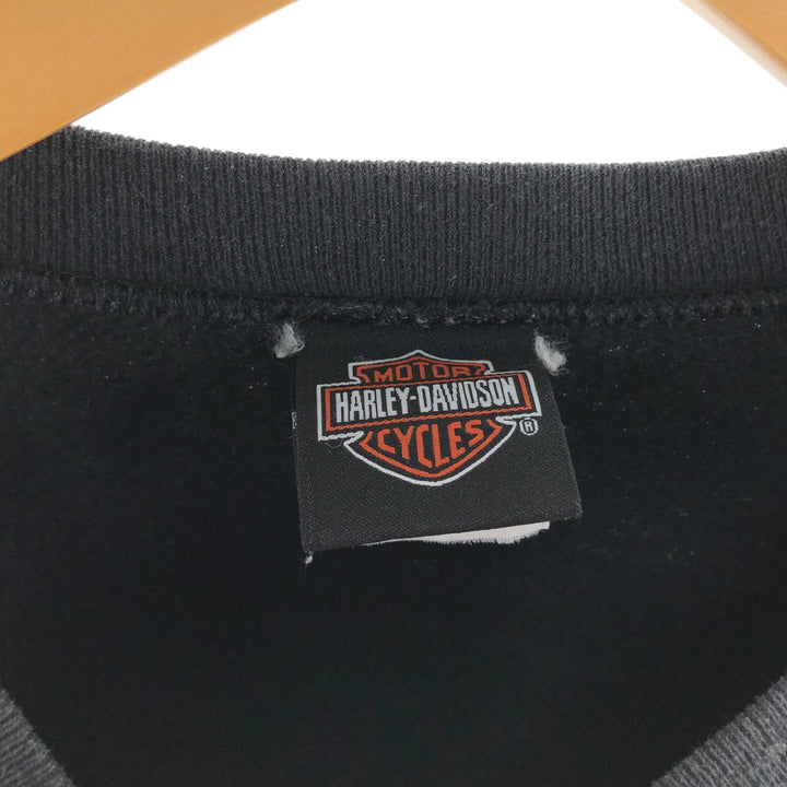 00'S Harley Davidson Eagle Pattern Advertising Sweatshirt Trainer Men's XL size /eaa507458